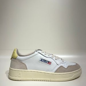 Autry Medalist Low Man Leather Suede White Lemgra