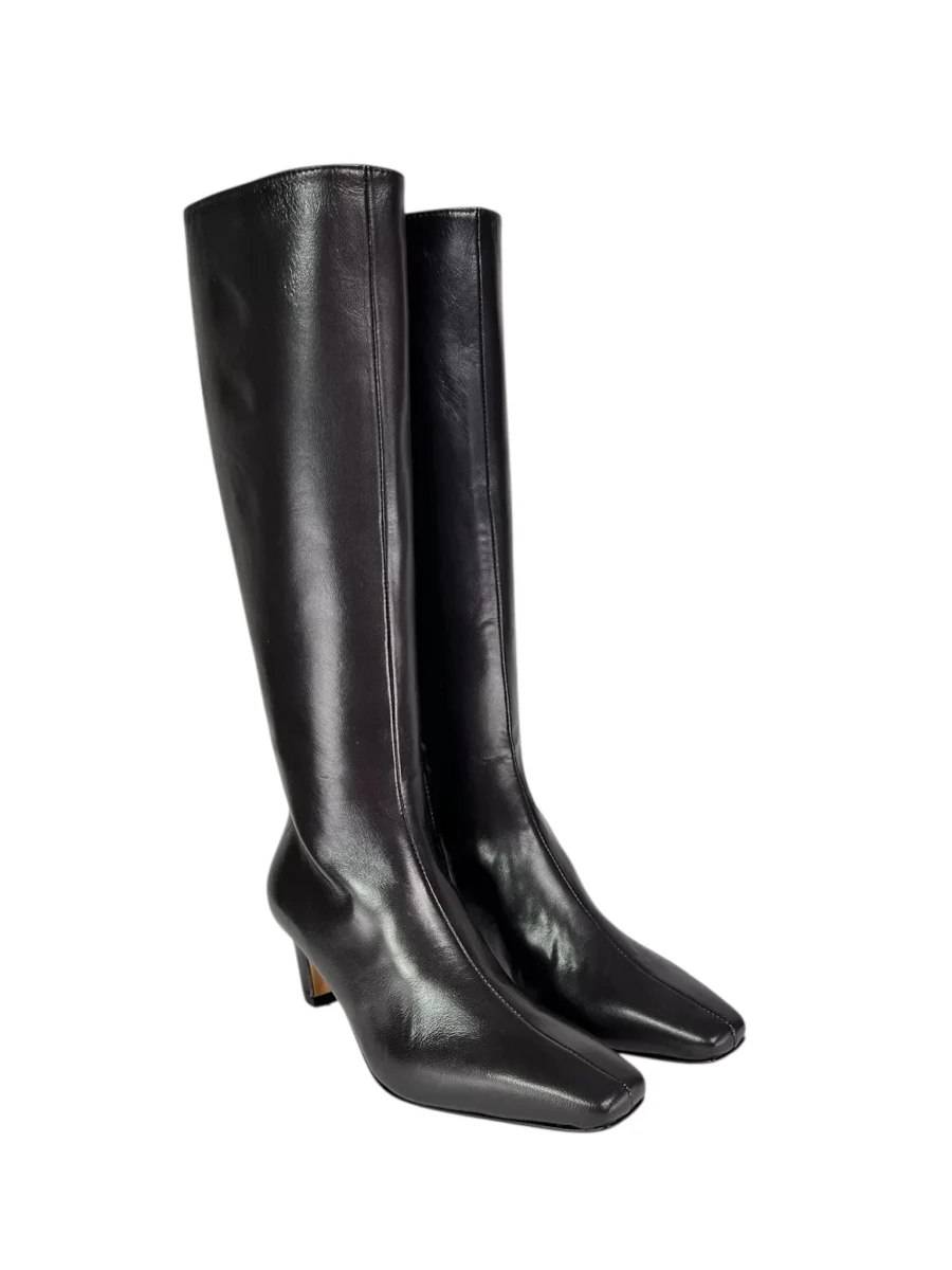 stivale punta squadrata alto nero,marrone N6 Milano - immagine 7