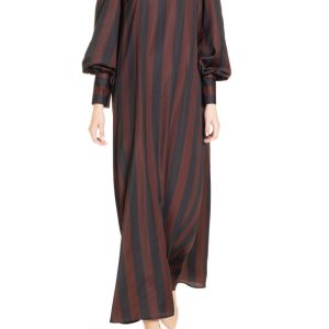 Caftano  Riga Nero e Bordeaux