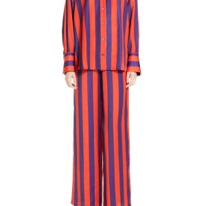 Camicia   Riga Rosso e Viola