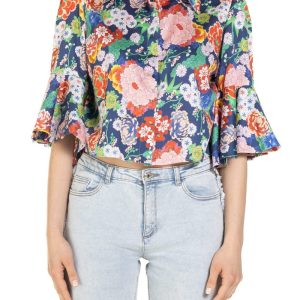 Camicia con ruches  Fantasia Peonie
