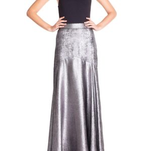 Gonna lunga sirena Lamé Argento