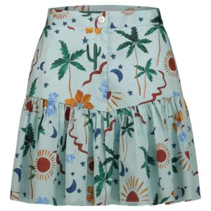 Minigonna con volant Fantasia Cactus