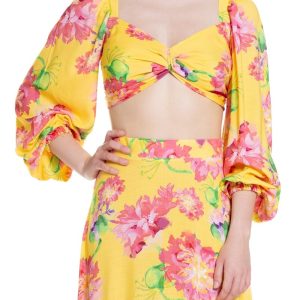 Crop top Fantasia Fiore Rosa