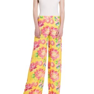 Pantalone a palazzo Fantasia Fiore Rosa