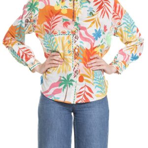Camicia boyfriend Fantasia Palme