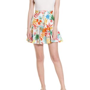 Minigonna con volant Fantasia Palme