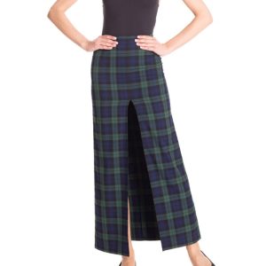 Tubino spacco centrale Tartan blu e verde