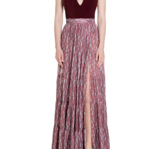 Maxi portafoglio con balze Celeste e Rosso Beachwear