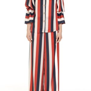 Pantalone Riga Rosso Blu e Panna