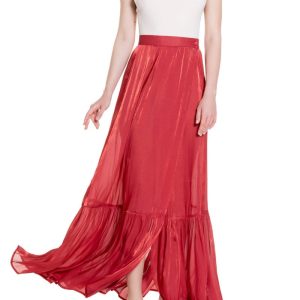 Portafoglio con balza Rosso