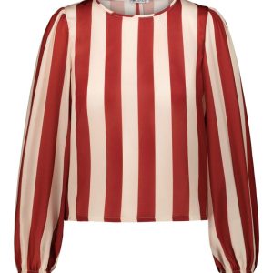 Top a righe Bordeaux