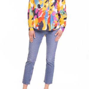 Camicia boyfriend fantasia multicolor