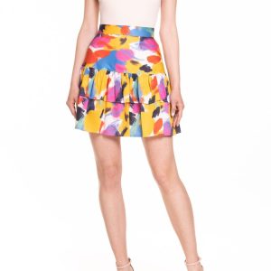 Minigonna in cotone fantasia multicolor