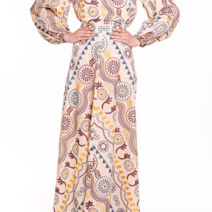 Blusa fantasia con maniche a sbuffo ricamo Frida