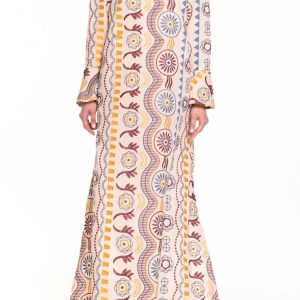 Vestito lungo ricamo Frida