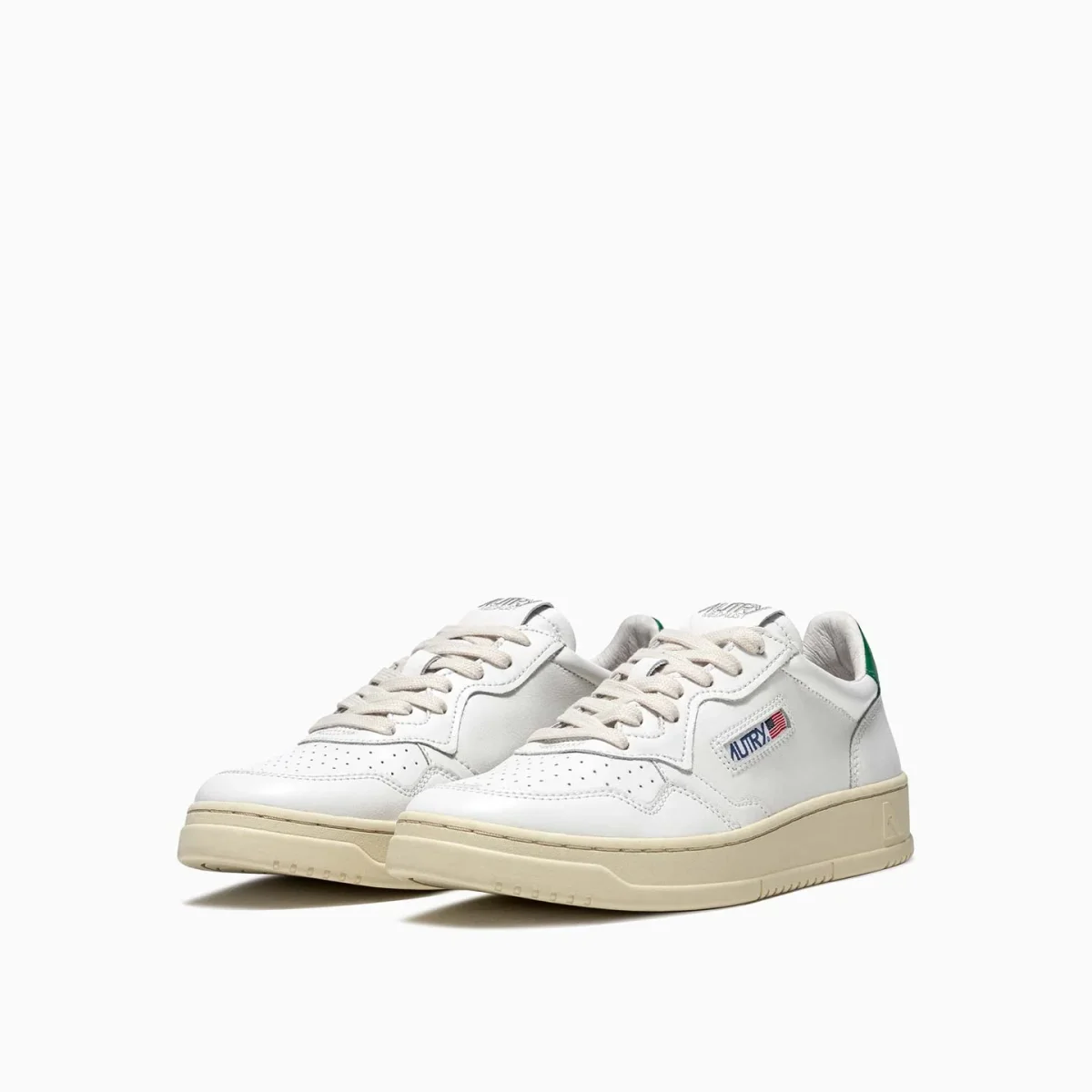 Autry Medalist Low Man Leather White Green - immagine 3