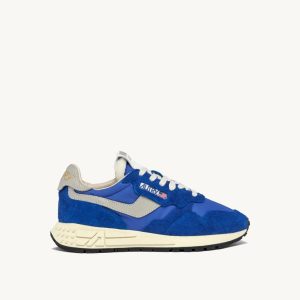 Autry Sneakers Reelwind Low Nylon Suede Blu Elettrico