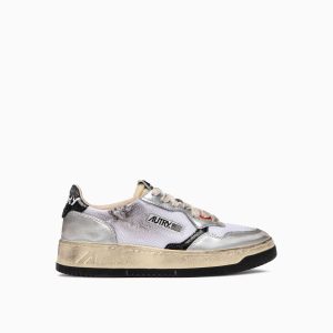 Autry Supvint Low Man Mesh Suede Slv White