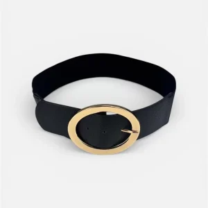 cinta elastico fibbia ovale nero,burro by MYRA