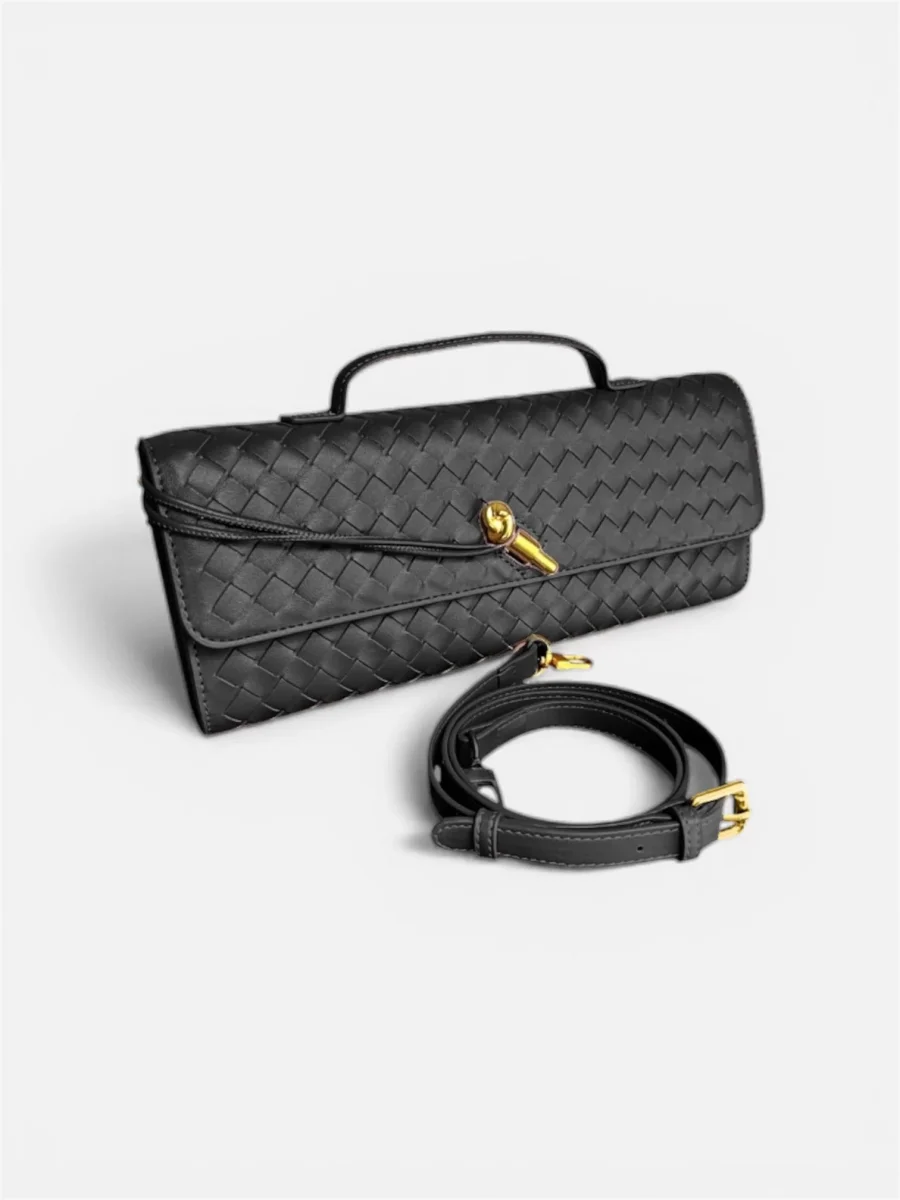 pochette intreccio rigida nero,militare,camello by MYRA - immagine 3