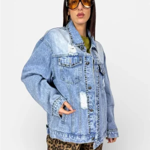 giubbino jeans over borchie by MYRA