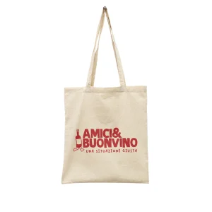 Amici & Buon Vino Tote Bag - Natural