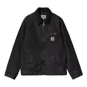 Detroit Jacket - Black/ Black (Stone Canvas)
