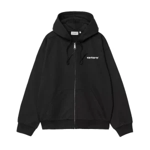 Hooded Archive Lines Jacket - Black
