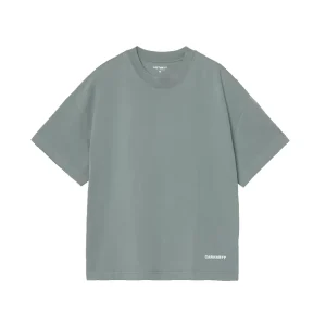 Link S/S Tee - Velvet Green/ White