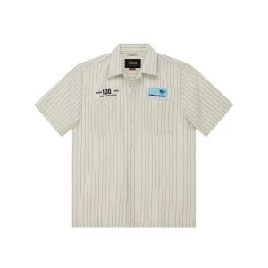Forecourt Stripe S/S Shirt - Dirty White