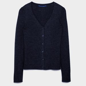 Cardigan Coste in Responsible Wool – Blu