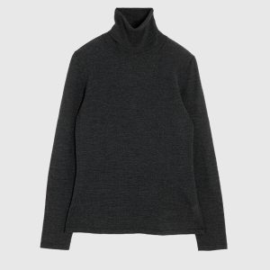Maglia Dolcevita in Lana, Seta e Cashmere – nero