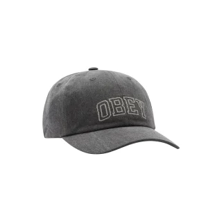 Cross Stitch Collegiate Strap Back - Washed Black