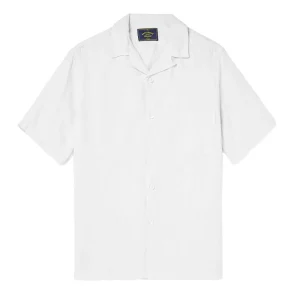 Linen S/S Camp Collar Shirt - White