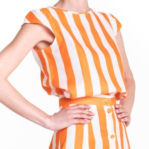 Top riga – arancio e bianco