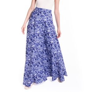 Gonna ruota classica a fantasia blu