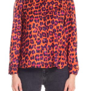 Camicia fantasia animalier – arancio