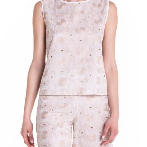 Top giromanica beige