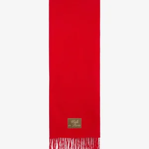 Walk In Paris Red Wool Scarf