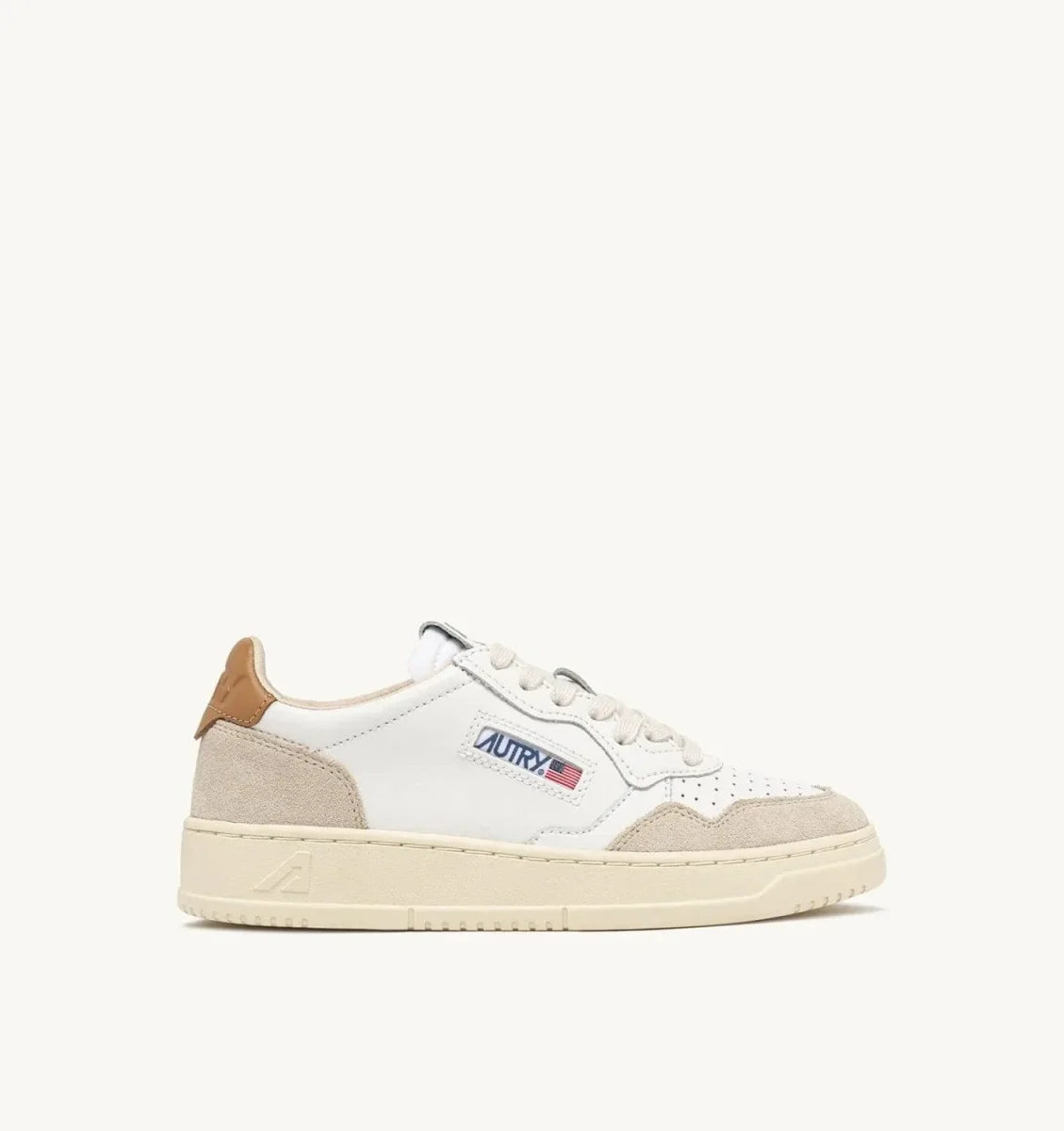 Autry Medalist Low Man Leat/Suede Wht/Brnsug