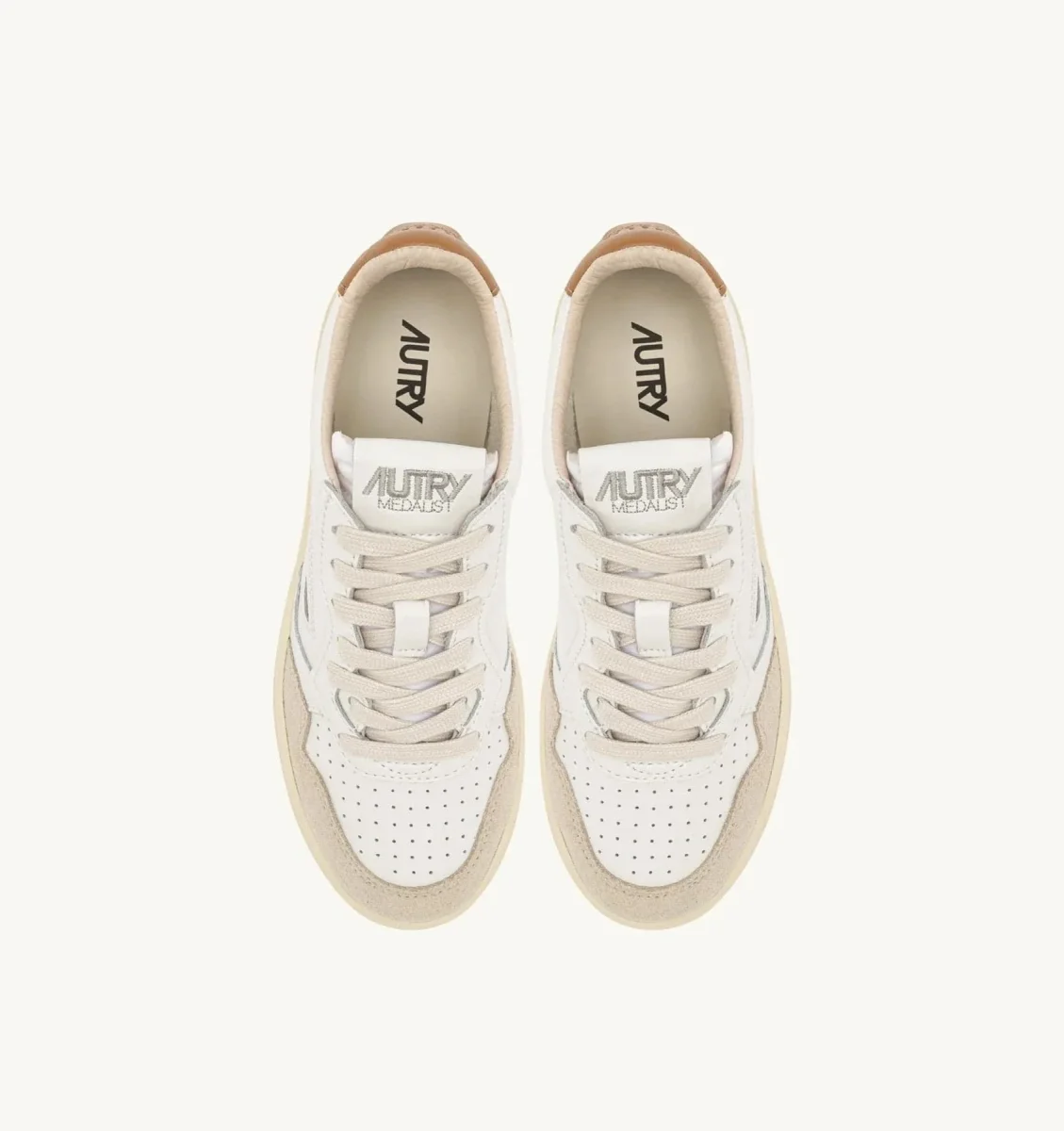 Autry Medalist Low Man Leat/Suede Wht/Brnsug - immagine 6