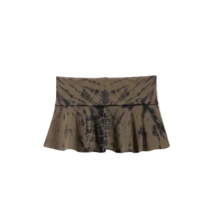 Elli Mini Cotton Skirt - Dark Mole Tie Die